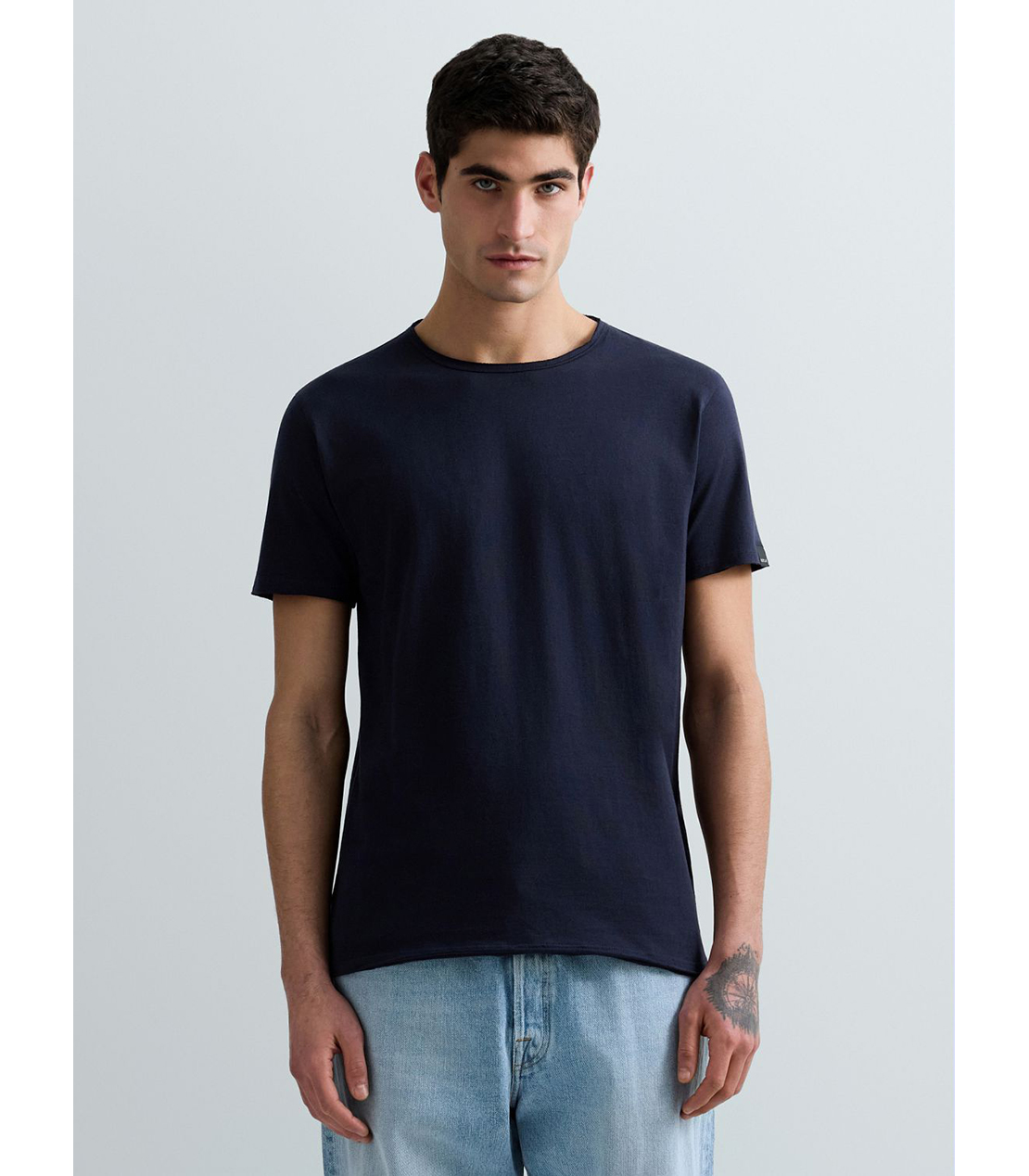 コットンジャージークルーネックTシャツ 詳細画像 ダークブルー 1